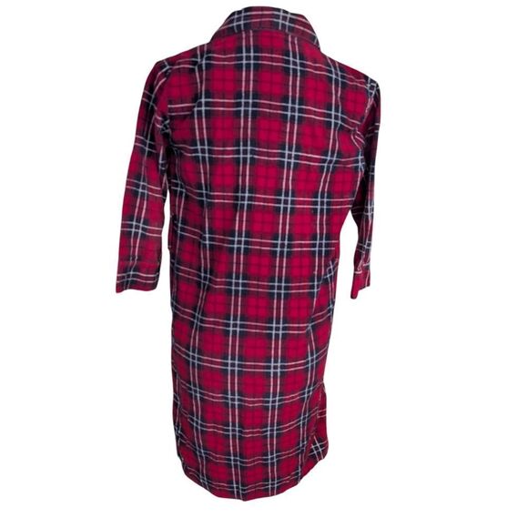 60s vintage red plaid tartan flannel‎ boys robe size 10 holiday - Picture 4 of 5